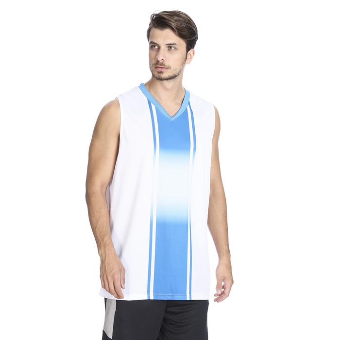 Cougar Erkek V Yaka Beyaz-Mavi Basketbol Forması 201421-0BX 636429