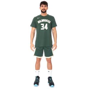 Milwaukee Bucks Earned Edition NBA Tee Es Nn Erkek Yeşil Basketbol Tişört CV8534-326