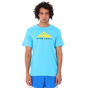 U Nk Df Tee Ss Trail Erkek Mavi Koşu Tişört CZ9802-447