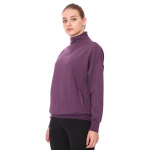 Zip Neck Cotton Kadın Mor Günlük Stil Sweatshirt 21KKTL13D01-MOR