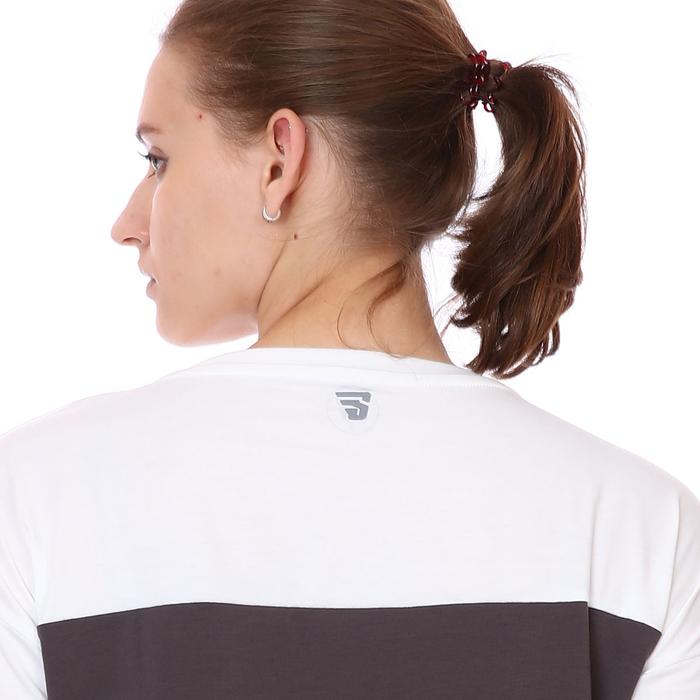 Renk Bloklu Kadın Gri Günlük Stil Tişört 21KKTL18D01-ANT 1315751