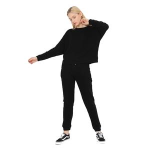 Sports&Loungewear Kadın Siyah Günlük Stil Eşofman Altı WJFJG01-PUFFY-SYH