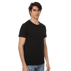 Basic Erkek Siyah Günlük Stil Tişört JFTBA01-999
