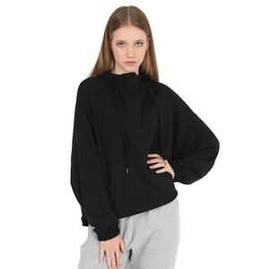 Sports&Loungewear Kadın Siyah Günlük Stil Sweatshirt WJFHST03-CHIC-SYH