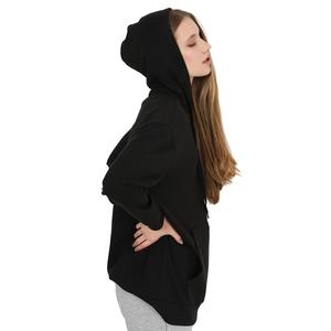 Sports&Loungewear Kadın Siyah Günlük Stil Sweatshirt WJFHST04-CHIC LONG-SYH