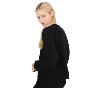Sports&Loungewear Kadın Siyah Günlük Stil Sweatshirt WJFST01-PUFFY-SYH