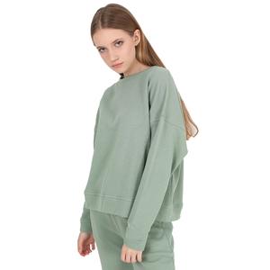 Sports&Loungewear Kadın Yeşil Günlük Stil Sweatshirt WJFST01-PUFFY-JAD