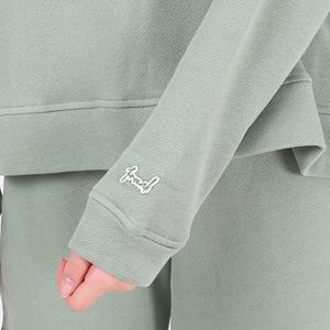 Sports&Loungewear Kadın Yeşil Günlük Stil Sweatshirt WJFST01-PUFFY-JAD