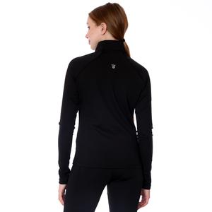Half Zip Midlayer Kadın Siyah Koşu Sweatshirt 21KKTP22D01-SYH