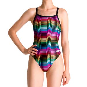 W Multicolor Stripes Challenge Back One Piece Kadın Çok Renkli Yüzücü Mayosu 002828550