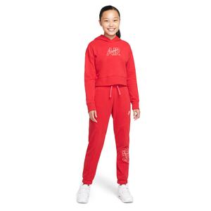 G Nsw Air Ft Crop Hoodie Çocuk Kırmızı Günlük Stil Sweatshirt DM8372-657