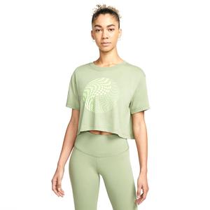 W Nk Df Tee Crop Yoga Kadın Çok Renkli Antrenman Tişört DQ3319-386