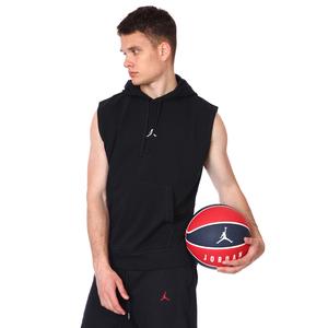 M Jordan Df Sprt Flc NBA Erkek Siyah Basketbol Kolsuz Tişört DM2821-010